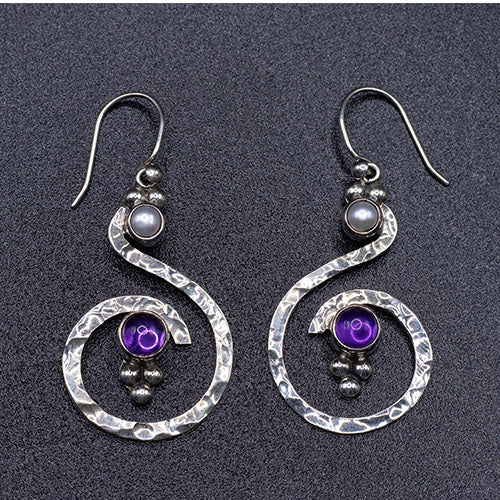 Aretes de Plata Espiral