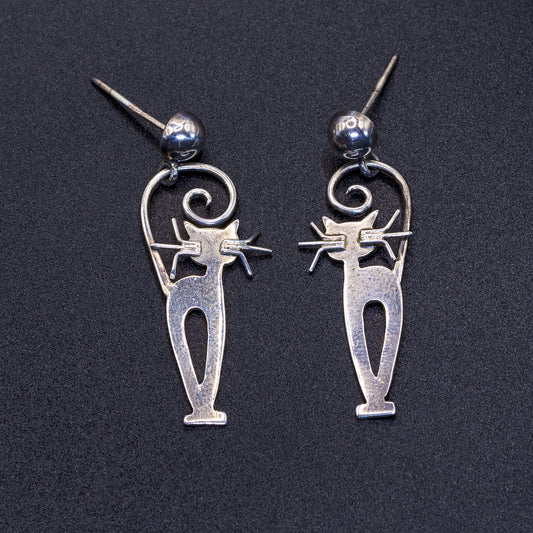 Aretes Gato de plata