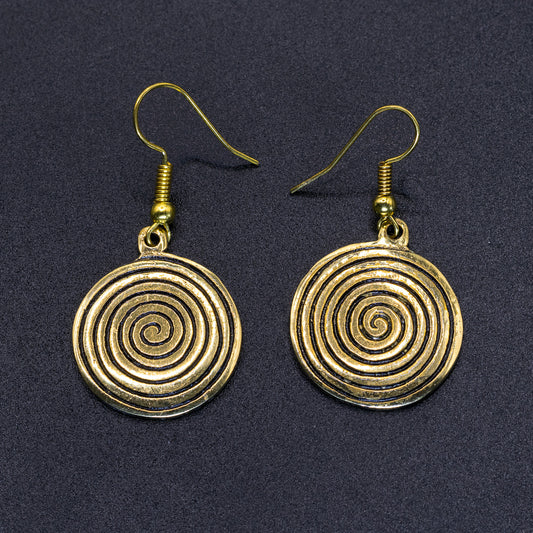 Aretes Espiral Latón