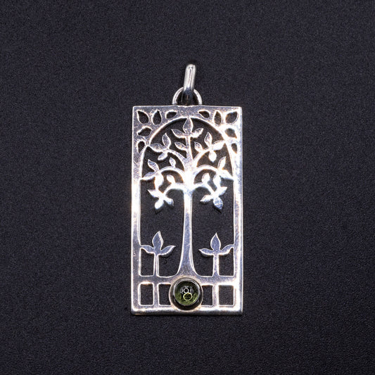 Rectangular tree of life pendant